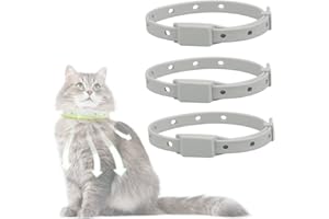 3 PCS Cat Flea Collars Flea and Tick Collars Adjustable Pet Flea Collar CHUNZHILAI Natural Medicinal Plant Preparations for Kitten Cats Puppy (Grey)