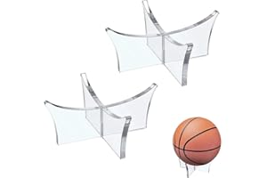 EIHI Supporto per Espositore, 2 Pezzi Porta Palloni,Espositore per Pallone da Calcio Acrilico, Espositore Portapalle,Set di Supporti per Palloni da Calcio per Pallone Calcio Pallavolo Palla Basket