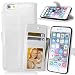 Produktbild Nancen Apple iphone 6 / 6S (4,7 Zoll) Lederhülle Neu Style Acht Farbe Weich PU Flip Case Ledertasche / Schutz Etui, Einfach Vintage Kollektion Karten Slot Foto Wallet Hülle Handy Tasche Zubehör