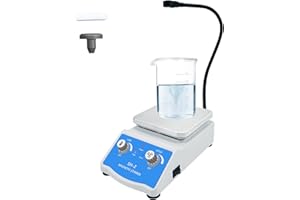 HOCOMAY Magnetic Stirrer Hot Plate Electric, 2200RPM 200W 2000ML Magnetic Mixer with Stirring Bar & Rack, Heating Hot Plate Stirrer 0-280℃ Adjustable