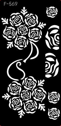 Henna Tattoo Schablone Vorlage 3 Sheet + 1 Henna Golecha Kegel - 3