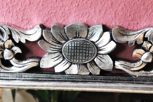 Naturesco Hübscher Barockspiegel silber antik Hoch- und Querformat 100cm x 70cm - 5