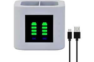 PowerTrust Ring Battery Ladegerät mit USB-C-Ladung für Ring-Video-Türklingel 2/3/3plus/4, Stick-Cam, Spotlight Cam, Peephole Cam Batterie