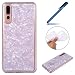 Produktbild Hülle für Huawei P20 Plus, Schutzhülle für Huawei P20 Plus, Ysimee Kreative TPU Silikonhülle Schutzhülle Weich Cover Schutzhülle Cover Protector von Scratch,Abstößt,Staub für Huawei P20 Plus Stoßfest Gummi Bumper Cover Shell Haut Sparkle Shine Case Soft Gel Silikonhülle für Huawei P20 Plus + 1 x Blau Stylus Pen, Rosa