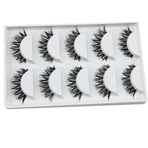 WINWINTOM 5 Paar / Lot Criss Cross Falsche Wimpern Lashes Voluminöse HOT Wimpern - 2