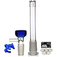 Glass Bong Downstem and Bong Bowl for Glass Bongs14.5mm Smoking Bong Head Glass Pipe Filter Bubbler Hookah Water Bong Bowl 14.4mm Bowls with Bongs