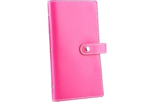 SIVENKE Business Card Folder for 240 Cards Credit Cards Customer Cards Business Card Holder Organizer Card Case, Pink