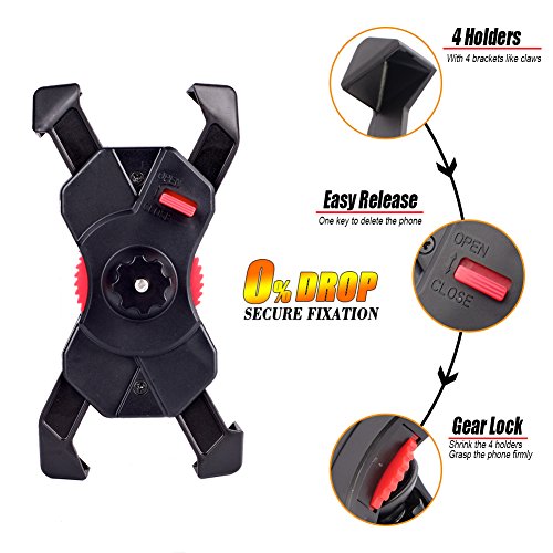 Anti-Shake Fahrradhalterung Motorrad Handy-Halter Universal Radsport VerhÃ¼tung Von AbstÃ¼rzen Fahrrad-Lenker Handyhalter Wiege Klammer Mit 360 Drehen FÃ¼r 3,5-6,5 Zoll Smartphone GPS Andere GerÃ¤te