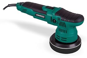 VONROC Excentrisk poleringsmaskin 650 W - 125 mm - mjuk start - konstant prestanda - inkl. tillbehör