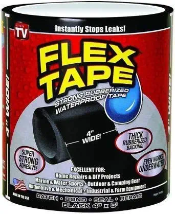 JENICO WORLD PVC Rubberized Water Leakage Seal Tape Silicon Sealant Tape Waterproof Flex Tape for Seal Leakage Super Strong Adhesive Tape for Water Tank Sink Sealant for Gaps (B-Flex Tape)