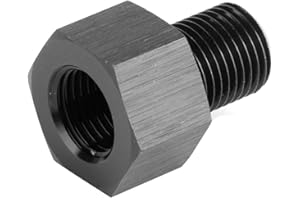 Öldruckmesseradapter-Duokon Öldruckmesseradapter, 1/8 Zoll. Buchse NPT auf M10x1,0 schwarz männlich Reduzierer Öldruckmesser Adapter Ersatz