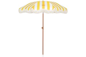 Flamingueo Beach Umbrella - Large Garden Parasol with UPF 50+, Waterproof and Portable Design for Outdoor Use (210 x 170 cm)