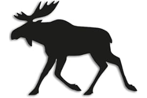 ‎RITTER MEDIENDESIGN Aufkleber Elch Autoaufkleber Sticker Waschstrassenfest UV-Beständig Premium Edition Schwarz