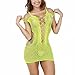Produktbild SamMoSon Bodystocking Frauen Sexy erotik Dessous Netzstrumpf ouvert Bodystocking offen Crotch Body Nachtwäsche Versuchung Nightgown Sexy Lingerie Dessous Erotik Damen Unterwäsche Erotik Frauen Dessous Kleid BH Käfig Reizvolle Strapsen Damen Sexy Wäsche Damen Erotik (Gelb)