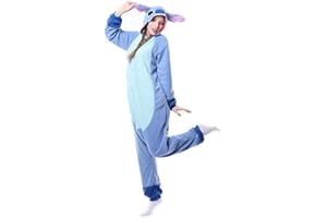 FunnyCos Unisex Animal Onesie Adult Halloween Pyjamas Cosplay Costume Hooded Loungewear