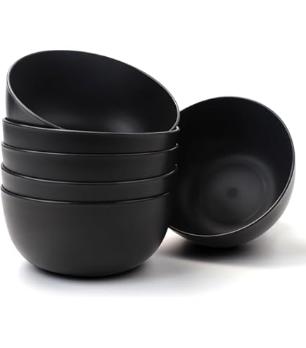 Set 4 Ciotole In Plastica Senza BPA Da 1000 Ml - Nere, Per Microonde E Lavastoviglie, Ideali Per Zuppa E Insalata - Foto 6