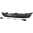 Pure4Fun Inflatable Kayak - 2 Person Inflatable Kayak Boat Set - Includes Aluminium Paddle, Repair Kit, Black/Red, 325x81x53cm, P4F150040
