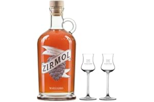 DISTILLERIA MARZADRO ZIRMOL LIQUORE DI CIRMOLO IN GRAPPA 70 CL CON DUE BICCHIERI