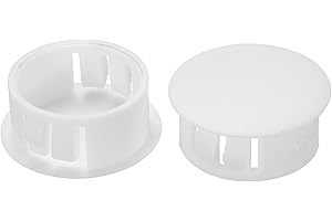 PATIKIL 22mm (7/8") Tapones Plástico para Agujeros, 30uds Empotrado Tipo Redondo Agujero Tapones Cubierta A Presión Bloqueo Agujero Tubo para Mesa Cocina Gabinete Muebles, Blanco