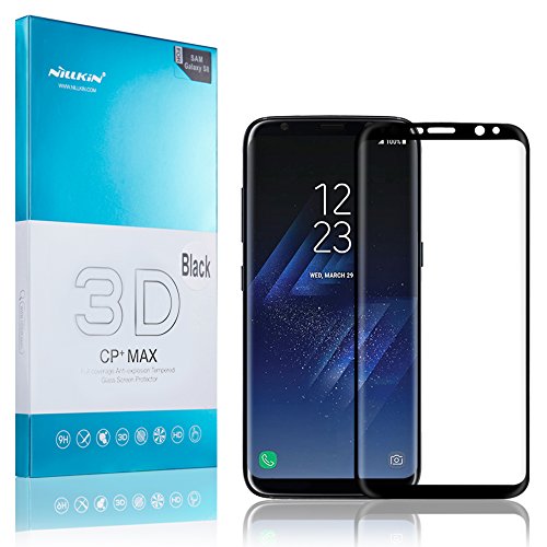 Protection écran Samsung Galaxy S8,Nillkin CP+MAX [Couverture complète]3D Incurvé Film Protections d'écran en Verre Trempé Pour Galaxy S8 2017