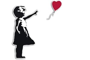 ‎RITTER MEDIENDESIGN Banksy Girl Love Fly away Kult Aufkleber | Art Wand Graffiti Vinyl Sticker | Style Trend Deko Wetterfest UV-Beständig