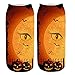 Produktbild Skxinn Unisex Winter Sportsocken,Halloween Pumpkin Bedruckte Kurze Socken/Lässige Niedliche Söckchen für Frauen,Weihnachtsdruck 3D Socken(Z02-D)