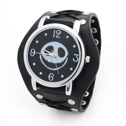 YESURPRISE Rock skull Punk Still Leder Quarz Uhr Herrenuhr Armbanduhr + Kette Damen Unisex Geschenk Xmas Gift watch YESURPRISE Rock skull Punk Still Leder Quarz Uhr Herrenuhr Armbanduhr + Kette Damen Unisex Geschenk Xmas Gift watch