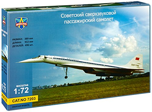 Preisvergleich Produktbild Modelsvit MSVIT7203 - Modellbausatz Tupolev Tu-144 Supersonic airliner, grau