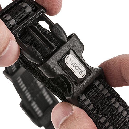 Yudote Collier Réfléchissant pour Chien Réglable Sangle en Nylon avec Rembourrage Doux en Néoprène Respirant Haute Visiblity pour Chien de Sécurité Nuit Marche