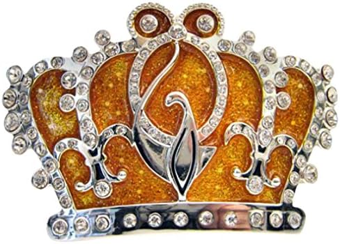 Buckle as a crown with rhinestone &amp; glitter paint, Bling Bling