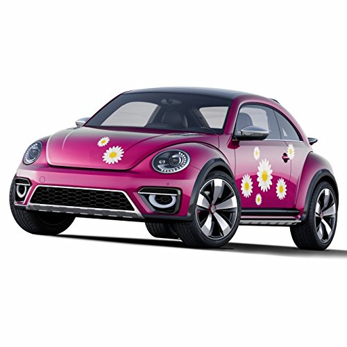 malango® 20 Gänseblümchen Aufkleber im Set für glatte Oberflächen - 2