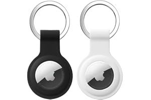 Frogetu 2 PCS Airtag Schutzhülle, Schlüsselanhänger, Hülle Silikon, Halter, Apple Anhänger, Air Tages Anhänger
