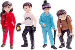 POPETPOP 4 Pieces Miniature Climber Figures: DIY Decoration Accessories for Micro Landscape, Motivational Mini Statues for Desk and Bedside Table, Colourful