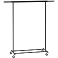 SONGMICS Clothes Rack on Wheels, Heavy Duty Clothes Rail, with Extendable Hanging Rail, 90 kg Load Capacity, Easy Assembly, Portable, Black HSR13BKV1