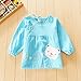 Lovely Girl Smocks Baby Feeding Clothes Baby Bibs Cute Bear ,Blue