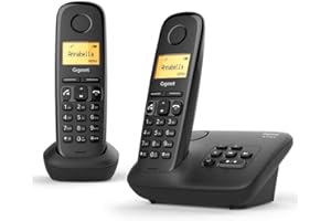 Gigaset A270A Duo - Schnurloses DECT-Telefon mit 2 Mobilteilen, Anrufbeantworter und einem großen, beleuchteten Display - Brillante Audioqualität - 200 Stunden Standby-Zeit - großes Telefonbuch,