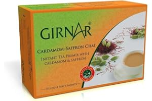 GNR Girnar Instant Premix Tea With Cardamom - Saffron (10 Sachets)