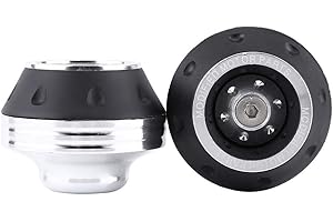 Reminnbor Deslizadores de Cuadro de Horquilla, CNC Aluminio Rueda Delantera Tenedor del Bastidor Ruedas Moto Protección de Caída Scooter Ciclomotor(Plata)