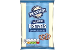 PARKERS FOODSERVICE Penn State Original Sea Salted Pretzels – 33 x 30g | Baked Wheat Snacks | Vegan & Vegetarian | Individually Wrapped