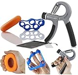 Der&Dies 3 IN 1 einstellbarer Fingertrainer Handtrainer-Set für Fitness Krafttranieren