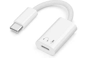 Seminer Adapter Lightning na USB C, obsługa audio, sterowanie linią dla iPhone'a 16/15 Pro Max Plus, iPad Air/Pro/Mini, nie do ładowania/transferu danych