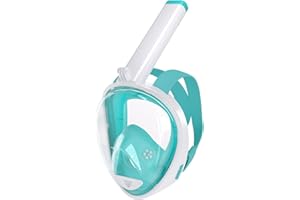Vitare Máscara de Buceo para Adultos y Niños, Máscara Snorkel con Tecnología Antivaho y Antifugas, 180°Panorámica Careta para Bucear con Soporte de Cámara, Gafas Buceo de Cara Completa