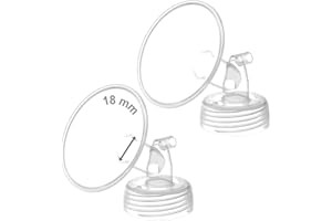 Lot de 2 x 18 mm de maymom pour pompe Spectra S1/S2 - Avec lanière large - Non originale Spectra-Shop - Remplace Spectra-Shield (petite lance Spectra-Flansch) (18 mm de deux brides).m