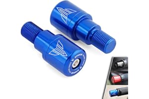 ROCKMUTE Estremità manubrio per Yamaha T-MAX 530 500 X-MAX 400 250 125 XJ6 FZ6 FZ6R TDM 900/850 manubrio Grip Bar End Plug Tappo Slider Bilancer Peso (blu)