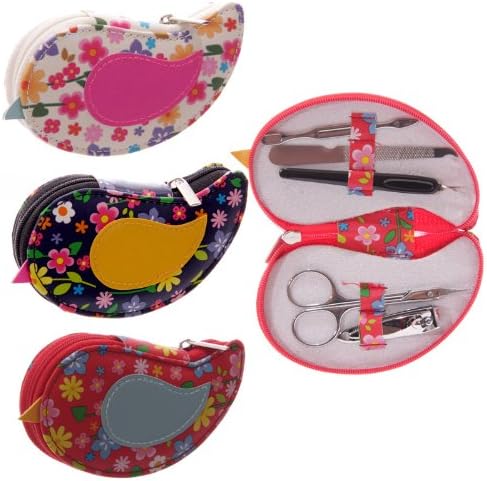 Cute Flower Pattern Bird Manicure Set