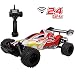 Produktbild deAO RC Off-Road Rennwagen Skala 1:1 Ferngesteuerte Fahrzeuge Schnelle Geschwindigkeit Formula 1 F1 Auto 2.4G 30m Reichweite (LK8 Red)