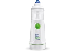 Flaem, Rhino Clear Sprint, Doccia Nasale Portatile, Lavaggio Nasale Bambini e Adulti, Trattamento delle Alte Vie Respiratorie per Raffreddori, Sinusite e Allergie, Funzionamento a Pile, Made in Italy
