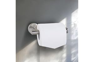 Betadistor Toilet Roll Holder Wall Mounted, Bathroom Toilet Paper Holder, SUS304 Stainless Steel Loo Roll Holder Brushed Steel Rustproof Toilet Roll Holders, Silver, 030101