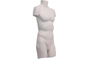 Display Guru Adult Male Full Size Hanging Body Form Mannequin - Ideal for Shop Display, Market Traders (Skin Tone)
