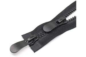 YaHoGa 80 cm #8 Reißverschluss Kunststoff 2 Wege teilbar Schwarze Reissverschluss für mantel Jacken (RZTW 80 cm)
